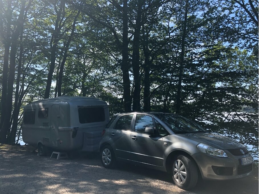 Wildcampen in Schweden, Auto, Caravan